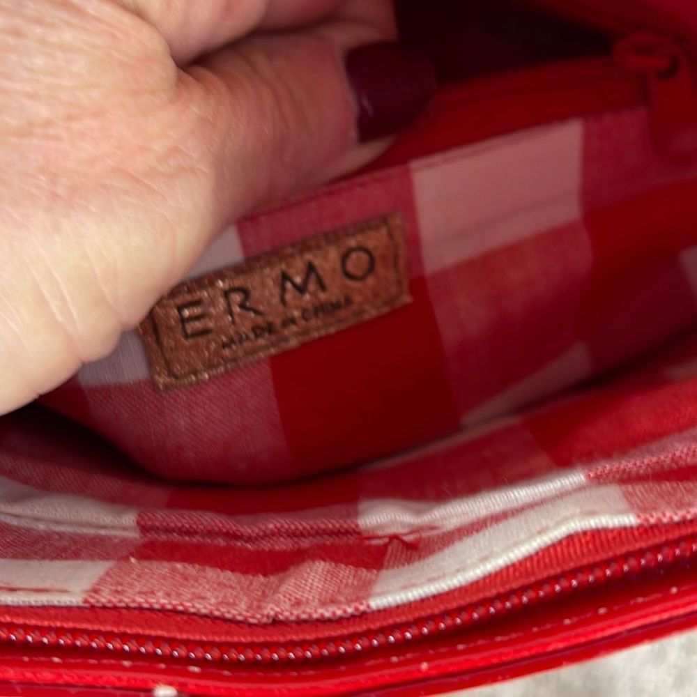 Vintage ERMO Embroidered Heavily Beaded Floral Shoulder Bag Purse Top Zip - Picture 12 of 16
